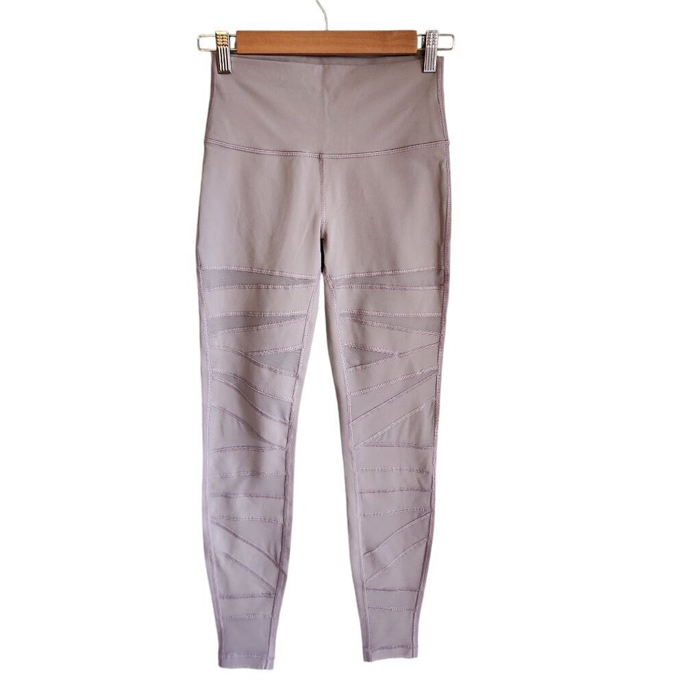 Lululemon Pants 6 Gray Purple Wunder Under Pant High Rise Tech Mesh 28"